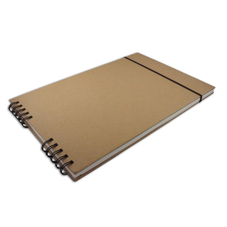 Cuaderno de bocetos kraft espiral 80 páginas - 30x20 cm