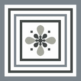 Stickers carrelage 15x15 cm Fleur de Lys graphique
