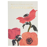 Red Anemones Birthday Card