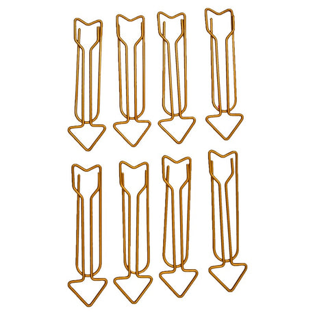 Golden arrow paper clips