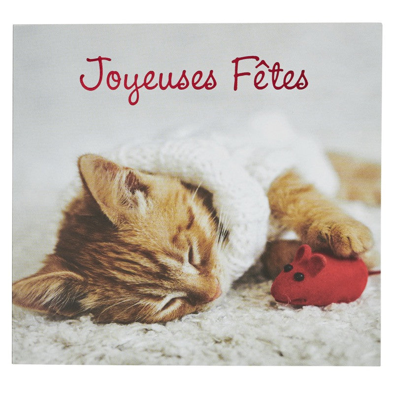 Coffret cartes de voeux Croix-Rouge Joyeuses fêtes - Chaton