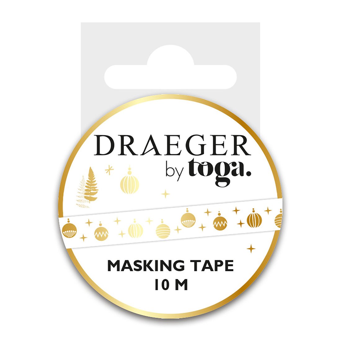 Masking tape 10 m - Boules de Noël or