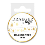 Masking tape 10 m - Boules de Noël or