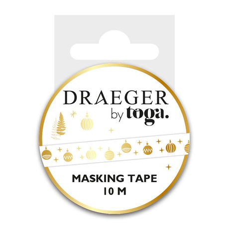 Masking tape 10 m - Gold Christmas balls