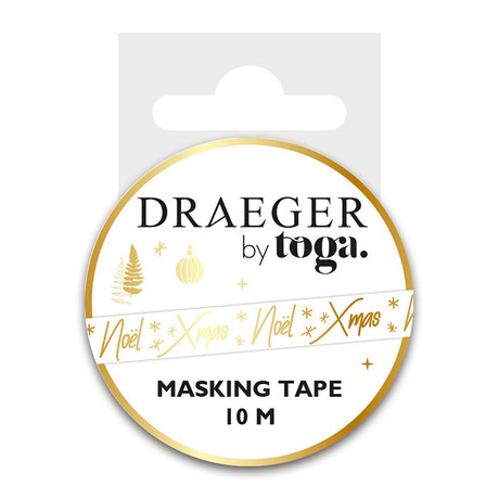 Masking tape 10 m - Christmas gold