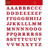 Stickers alphabet lettres rouge