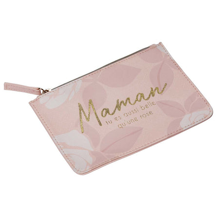 Mommy floral pattern pouch