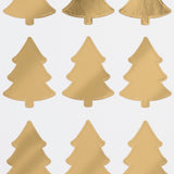 Golden fir tree wall stickers