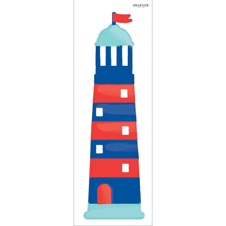 Wall sticker Blue and red marine lighthouse