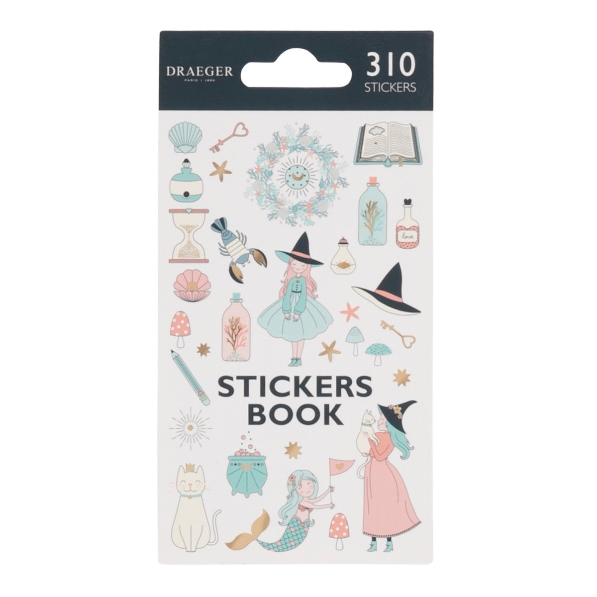 Stickers autocollants - Sorcières et Sirènes - 310 pièces