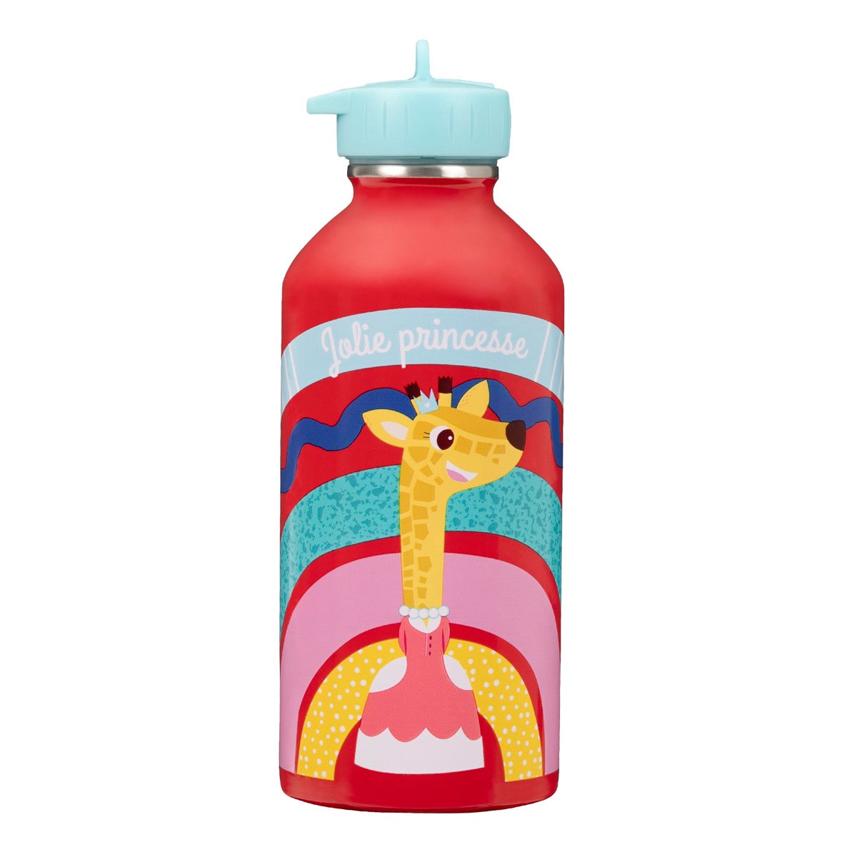 Botella de agua infantil de acero inoxidable - Princesa bonita - jiraf