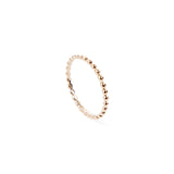 Thin beaded ring - gold plated