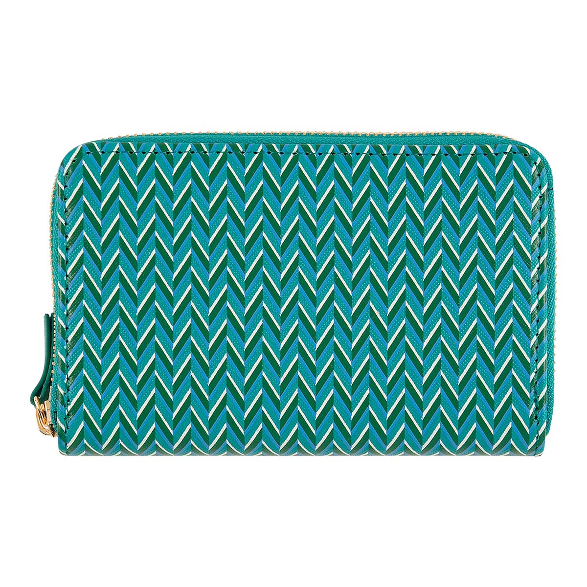 Women's wallet - graphic patterns - green