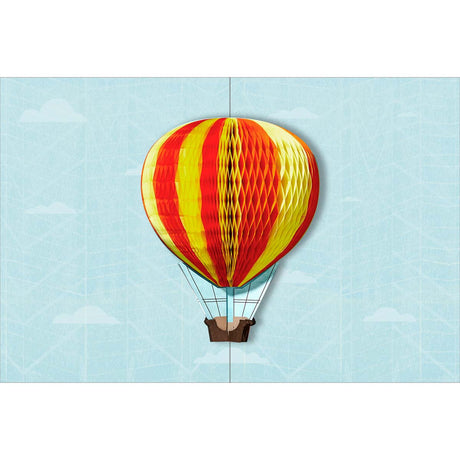 3D hot air balloon departure card
