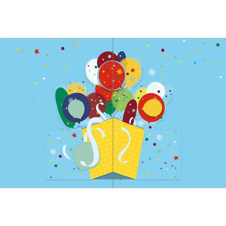 Grande carte anniversaire Ballons multicolores