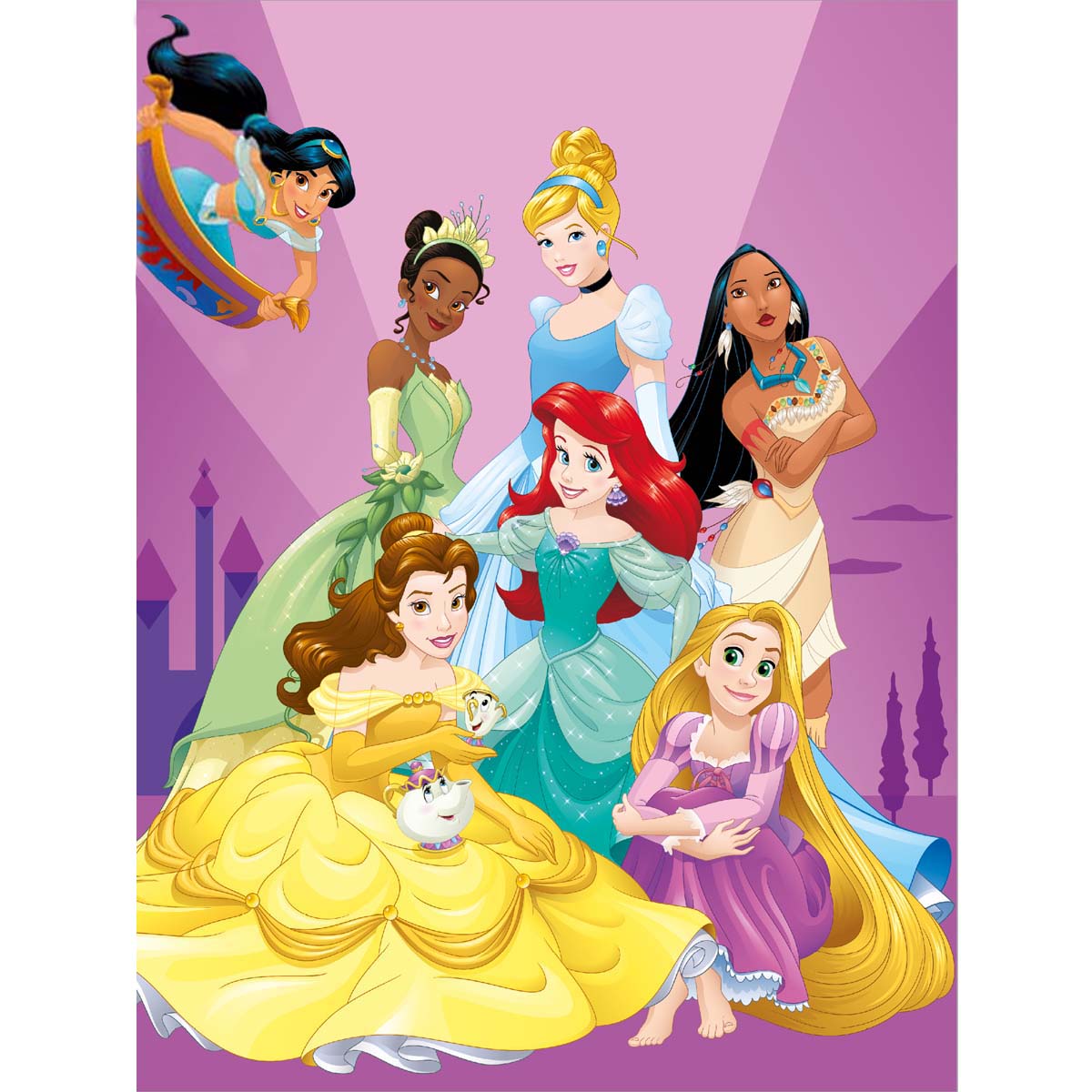 Tarjeta grande de princesas de Disney