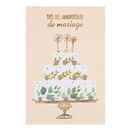 Carte anniversaire de mariage Gâteau