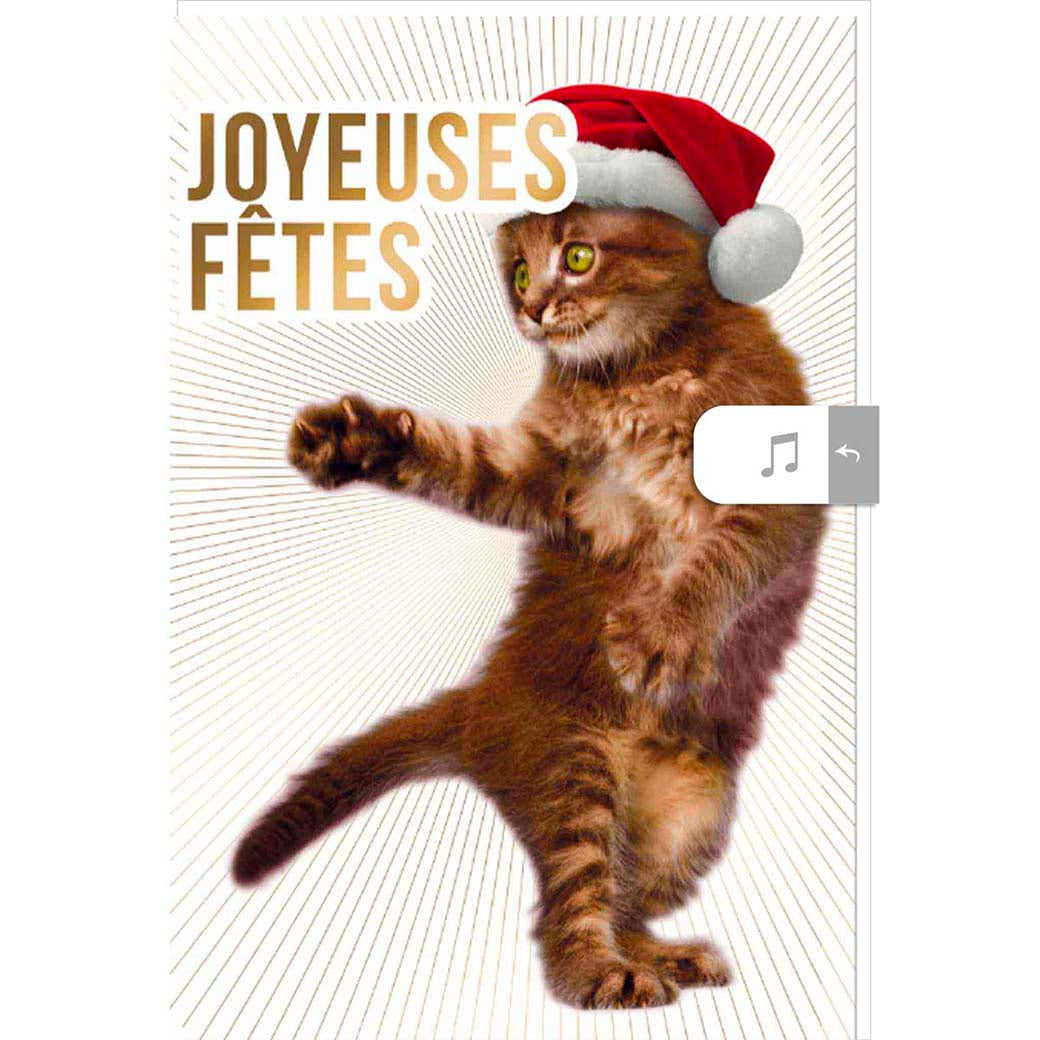 Happy Holidays Kitten Musical Greeting Card