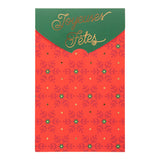 Carte de vœux Surprise Flocons Rouges
