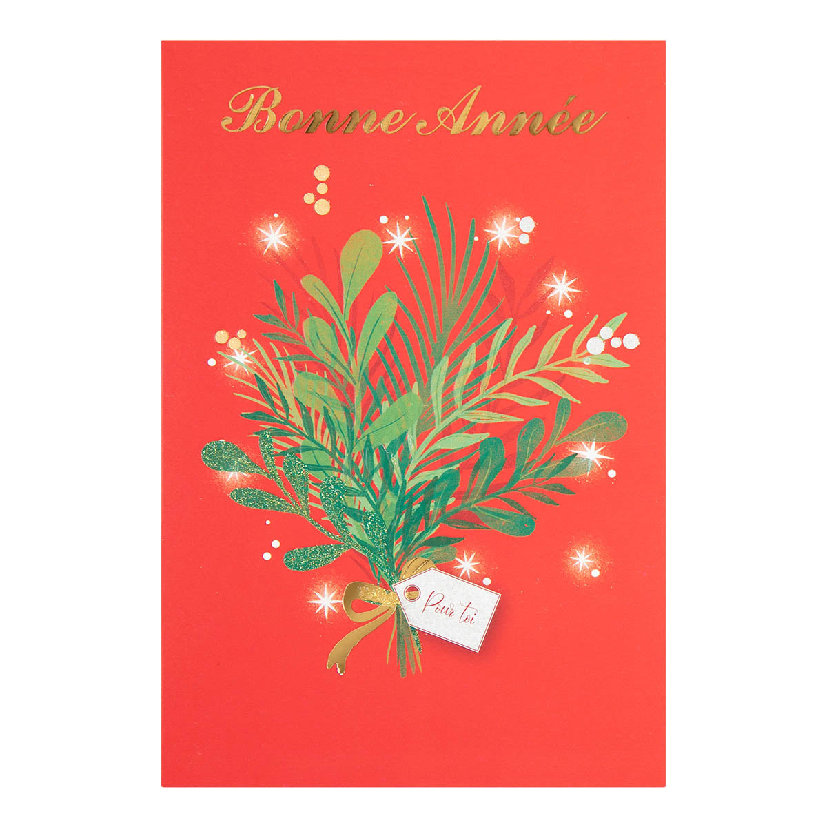 Carte de vœux Noël Chic Houx
