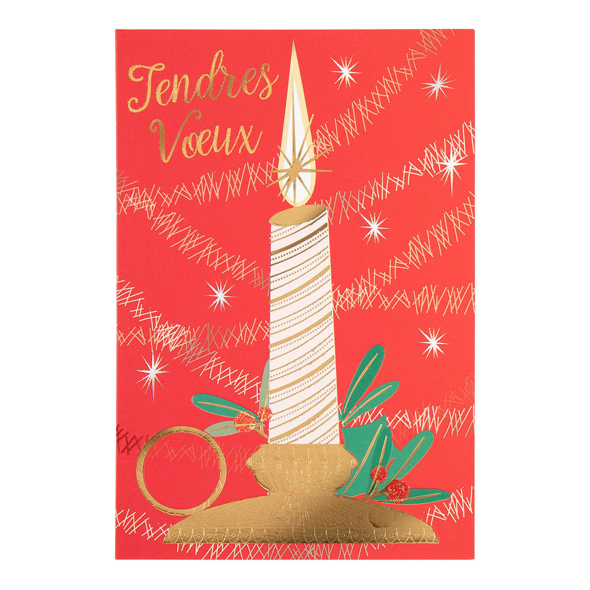 Carte de vœux Noël Chic Bougie