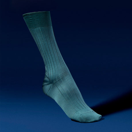Plain duck blue socks