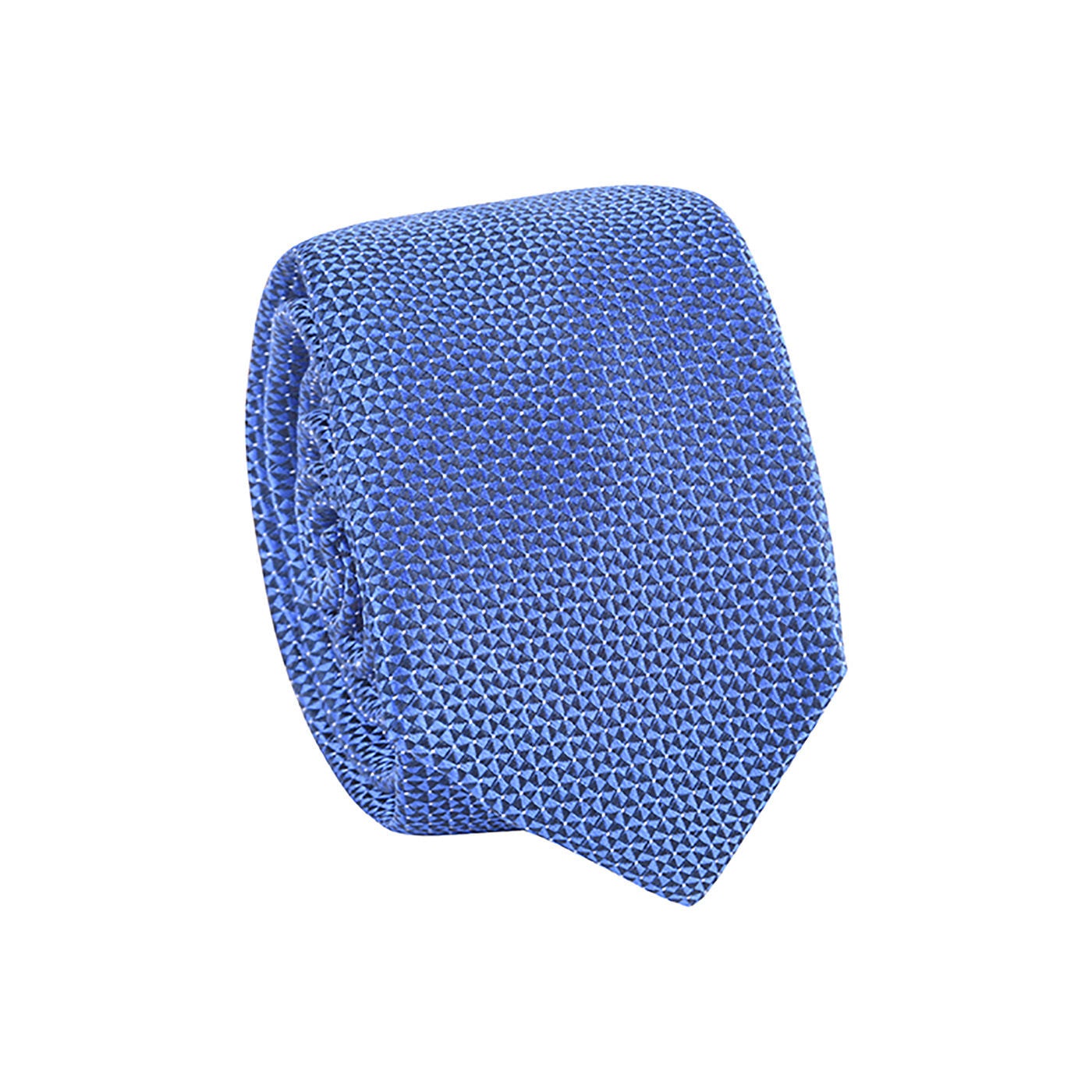 Cravate homme imprimé triangle Bleu royal / Bleu marine