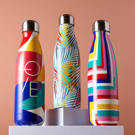 Stainless steel bottle - graphic pattern