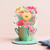 Carte pop up 3D - Bouquet de fleurs